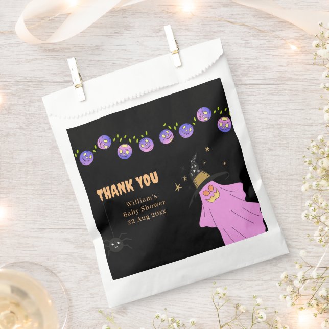 Halloween Gradient Ghost Skull Garland Favour Bag (Clipped)