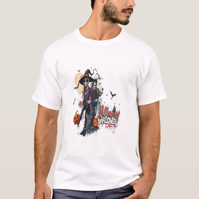 halloween graffiti art anime cool family T-Shirt (Front)