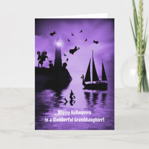Halloween Granddaughter Fun Mermaid Witches  Card