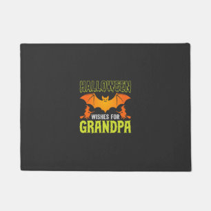 Halloween Grandpa Bat Witch Wishes Doormat