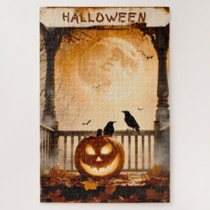 Halloween Graphic – 1960s Poster Aesthetic Jigsaw Puzzle