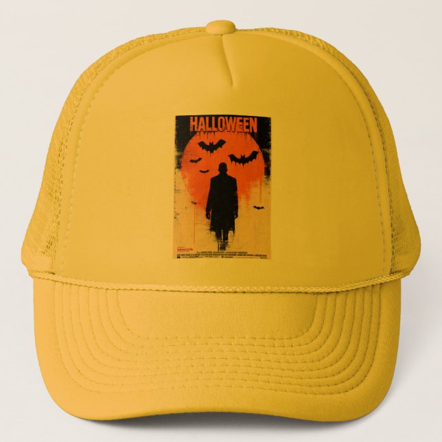 Halloween Graphic – Classic 1960s Design Opis: Trucker Hat (Front)