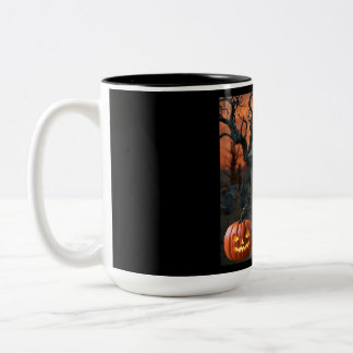 Halloween gravestone humour “C. Garret Butts” Two-Tone Coffee Mug