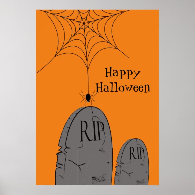Halloween gravestones poster (Front)
