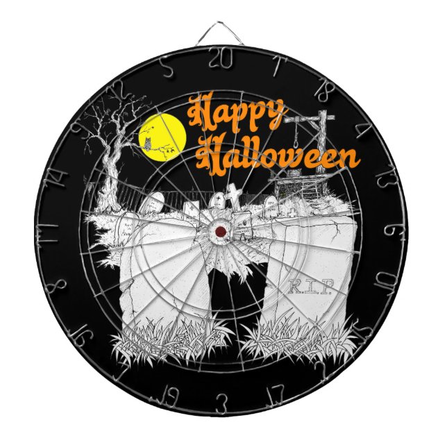 halloween graveyard dartboard (Front)
