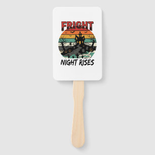 Halloween Graveyard Fright Night Hand Fan