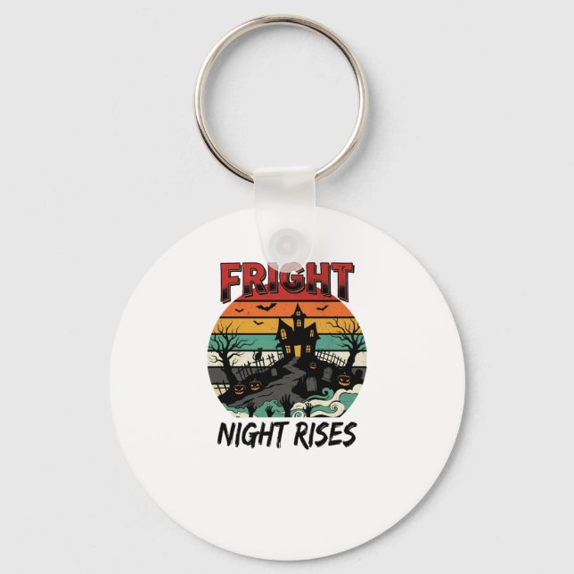 Halloween Graveyard Fright Night Keychain (Front)