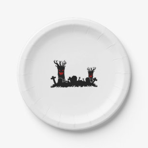 Halloween Graveyard   Paper Plate