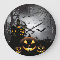 Halloween graveyard scenes pumpkin haunted house