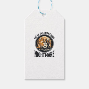Halloween Graveyard Shirt Vintage Bat Moon Design_ Gift Tags