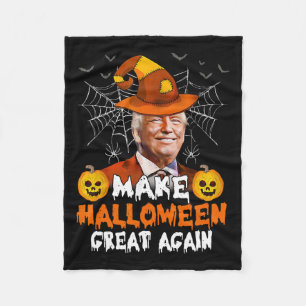 Halloween Great Again Funny Trump Jack O Lantern G Fleece Blanket