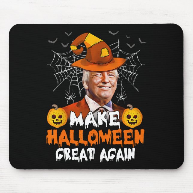 Halloween Great Again Funny Trump Jack O Lantern G Mouse Pad (Front)