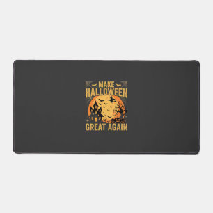 Halloween Great Again Haunted House Pumpkin Desk Mat