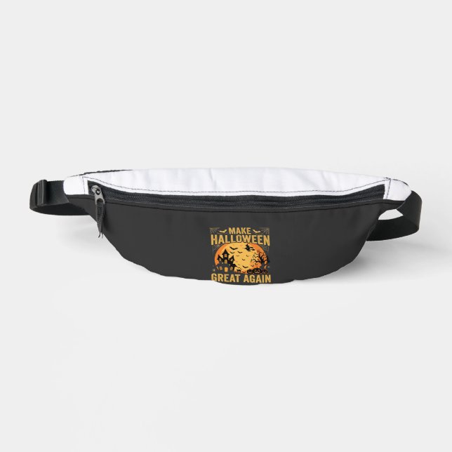 Halloween Great Again Haunted House Pumpkin Fanny Pack (Front)
