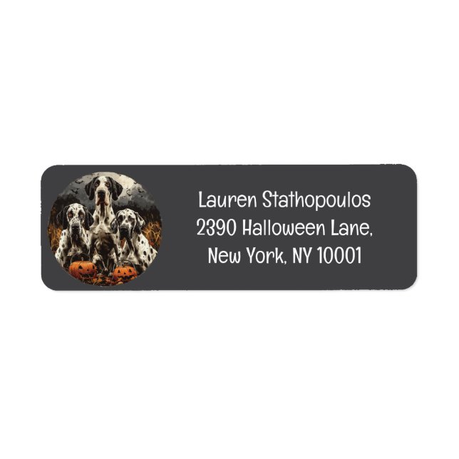 Halloween Great Dane Dogs Jack O Lantern (Front)