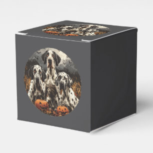 Halloween Great Dane Dogs Jack O Lantern Favor Box