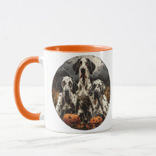 Halloween Great Dane Dogs Jack O Lantern Mug