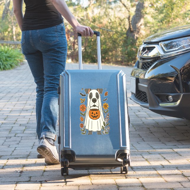 Halloween Great Dane Flowers (Suitcase Insitu)