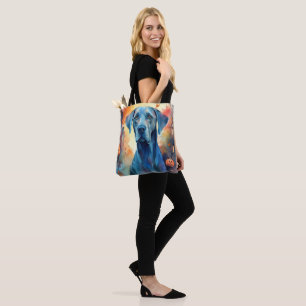 Halloween Great Dane With Pumpkins Scary Tote Bag