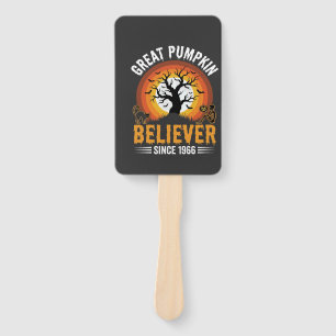 Halloween Great Pumpkin Believer Retro Skeleton Hand Fan