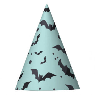 Halloween Green Bat Pattern Party Hat
