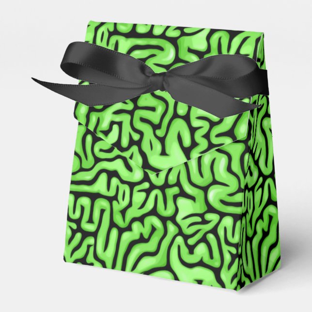 Halloween Green Brains  Favor Box (Front Side)