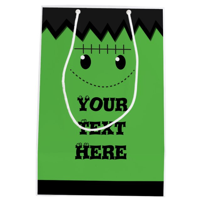 Halloween Green Frankenstein Cute Personalized Bag (Back)