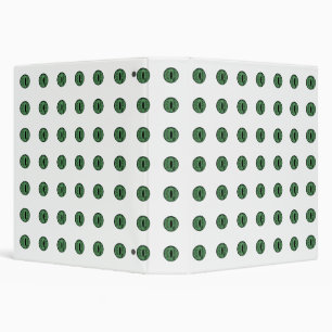 Halloween Green Polka Dot Eyes Binder
