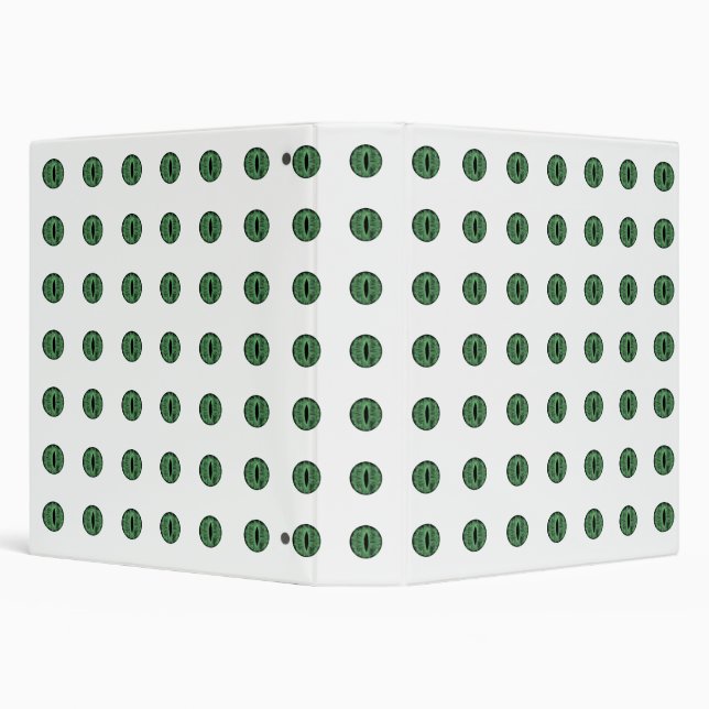 Halloween Green Polka Dot Eyes Binder (Background)