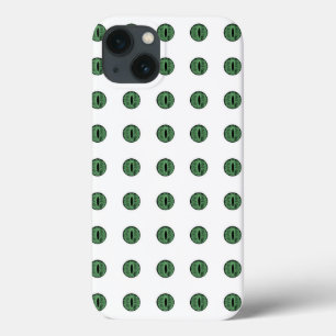 Halloween Green Polka Dot Eyes iPhone 13 Case