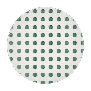 Halloween Green Polka Dot Eyes Cutting Board