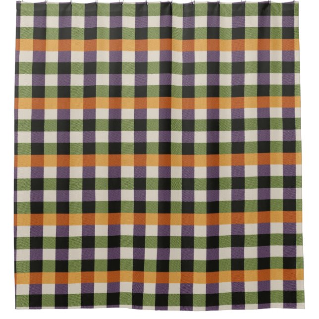 Halloween green, purple & black gingham pattern (Front)