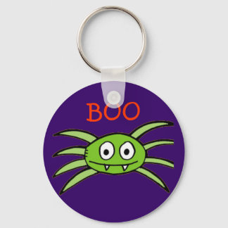 Halloween Green Spider Keychain