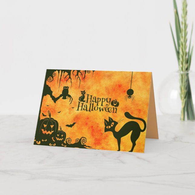 Halloween greeting card (Front)