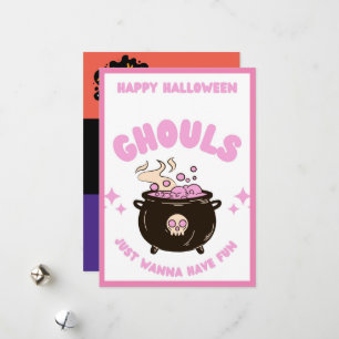 Halloween Greeting Card, Adorable Halloween Design Holiday Card
