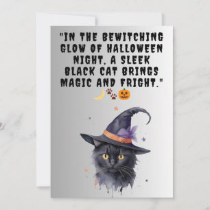 Halloween Greeting Card Black Cat