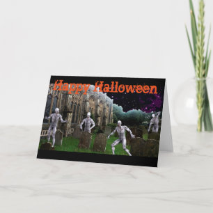 Halloween Greeting Card/Grave Scene Card