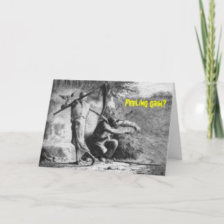 Halloween Greeting Card - Grim Reaper Engraving