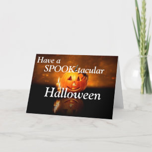 Halloween Greeting Card/Jack-o-lantern and spider Card