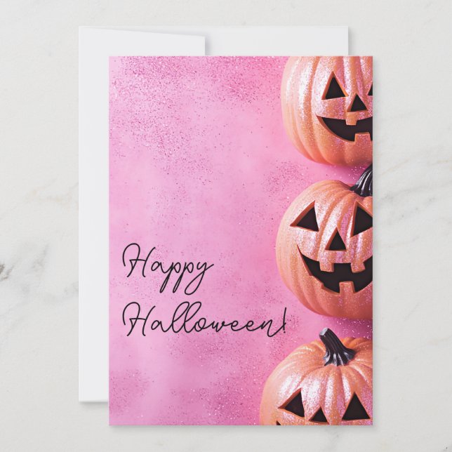 Halloween Greeting Card with Pumpkins (Front)