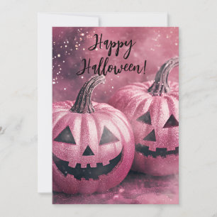 Halloween Greeting Card with Pumpkins