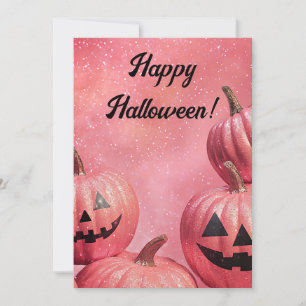 Halloween Greeting Card with Pumpkins