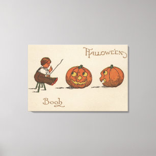 Halloween GreetingBook Canvas Print