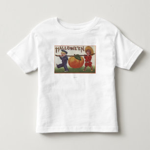 Halloween GreetingCarrying Pumpkin Toddler T-shirt