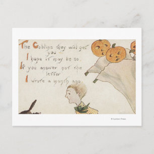 Halloween GreetingJack-O-Lantern Ghosts Postcard
