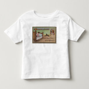 Halloween GreetingKid in Bed Toddler T-shirt