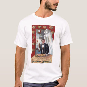 Halloween GreetingMan and Ghost T-Shirt