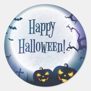Halloween Greetings Classic Round Sticker