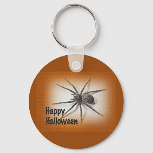 Halloween Greetings - Dolomedes tenebrosus Spider Keychain