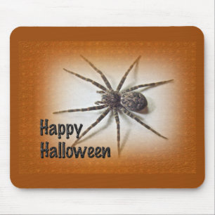 Halloween Greetings - Dolomedes tenebrosus Spider Mouse Pad
